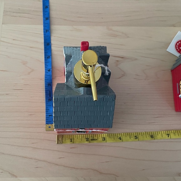 Brand new with tags Martha Stewart Red House Soap Dispensers with Gold Pumps - Picture 4 of 7